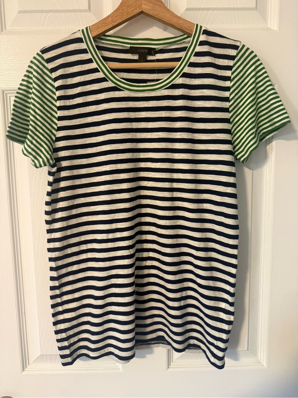 20. J.CREW STRIPED SHORT SLEEVE TEE SZ M BNWT